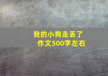 我的小狗走丢了作文500字左右