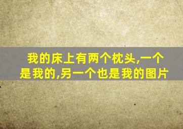 我的床上有两个枕头,一个是我的,另一个也是我的图片