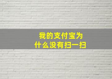 我的支付宝为什么没有扫一扫