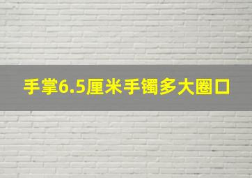 手掌6.5厘米手镯多大圈口