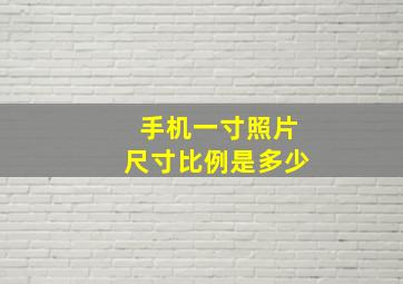 手机一寸照片尺寸比例是多少