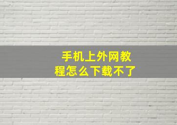 手机上外网教程怎么下载不了