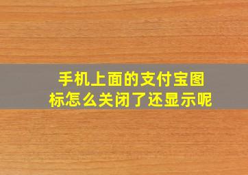 手机上面的支付宝图标怎么关闭了还显示呢