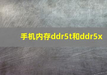 手机内存ddr5t和ddr5x