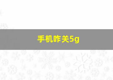 手机咋关5g