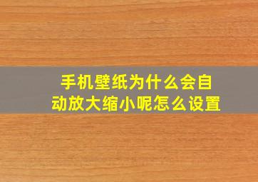 手机壁纸为什么会自动放大缩小呢怎么设置