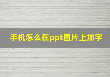 手机怎么在ppt图片上加字