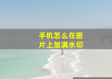 手机怎么在图片上加满水印