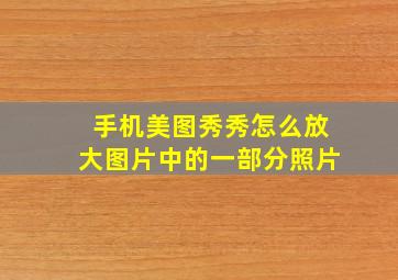 手机美图秀秀怎么放大图片中的一部分照片