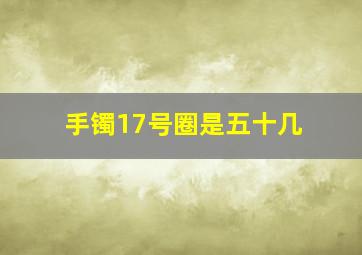 手镯17号圈是五十几