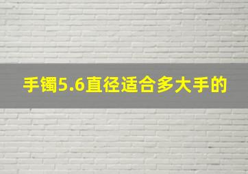 手镯5.6直径适合多大手的