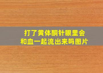 打了黄体酮针眼里会和血一起流出来吗图片