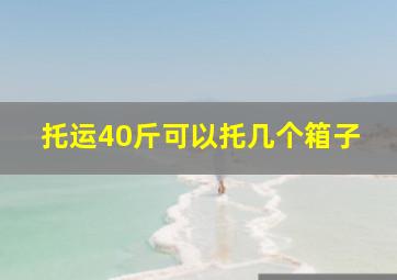 托运40斤可以托几个箱子