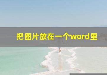 把图片放在一个word里