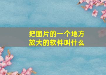 把图片的一个地方放大的软件叫什么