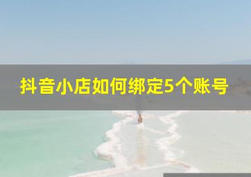 抖音小店如何绑定5个账号