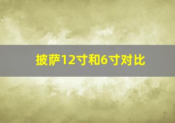 披萨12寸和6寸对比