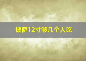 披萨12寸够几个人吃