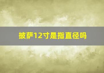 披萨12寸是指直径吗