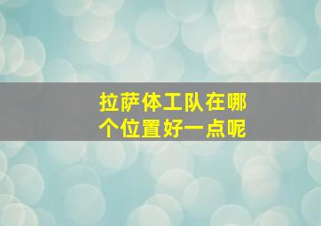 拉萨体工队在哪个位置好一点呢