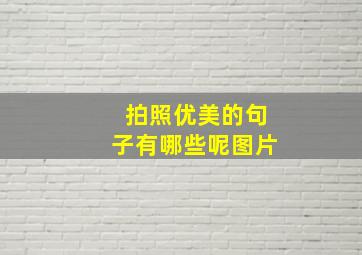 拍照优美的句子有哪些呢图片