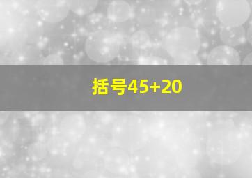 括号45+20