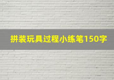 拼装玩具过程小练笔150字