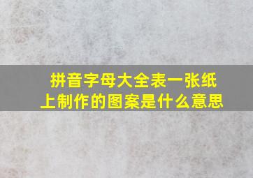 拼音字母大全表一张纸上制作的图案是什么意思