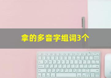 拿的多音字组词3个