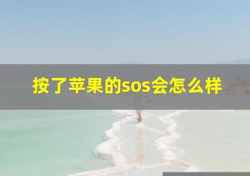 按了苹果的sos会怎么样