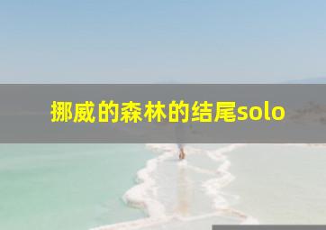 挪威的森林的结尾solo