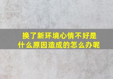 换了新环境心情不好是什么原因造成的怎么办呢