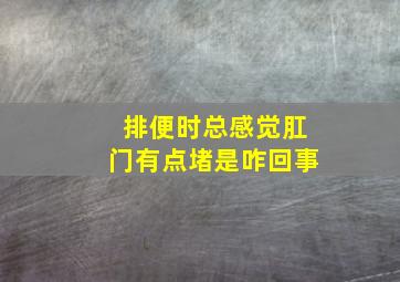 排便时总感觉肛门有点堵是咋回事