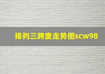 排列三跨度走势图scw98