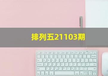 排列五21103期