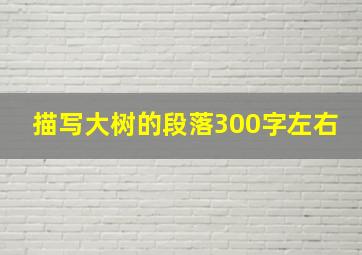 描写大树的段落300字左右