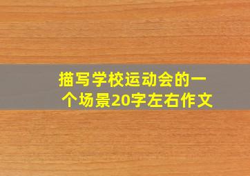 描写学校运动会的一个场景20字左右作文