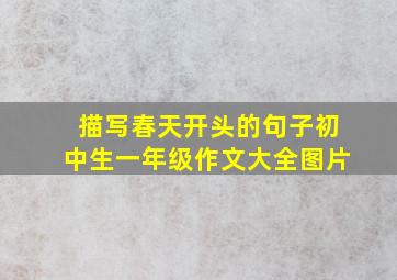 描写春天开头的句子初中生一年级作文大全图片