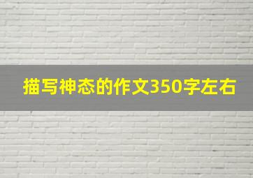 描写神态的作文350字左右