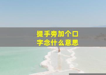 提手旁加个口字念什么意思