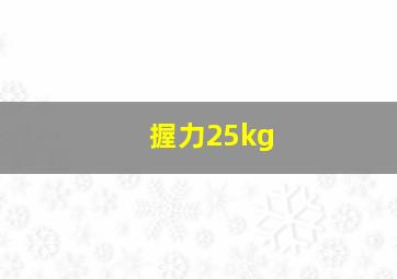 握力25kg