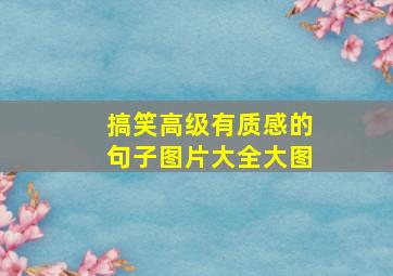 搞笑高级有质感的句子图片大全大图