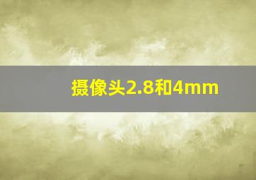 摄像头2.8和4mm