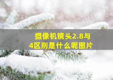 摄像机镜头2.8与4区别是什么呢图片