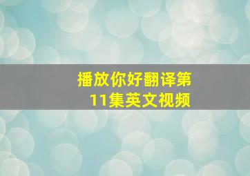 播放你好翻译第11集英文视频