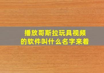 播放哥斯拉玩具视频的软件叫什么名字来着