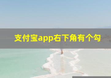 支付宝app右下角有个勾