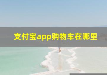 支付宝app购物车在哪里