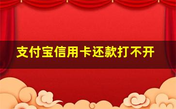 支付宝信用卡还款打不开