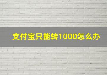 支付宝只能转1000怎么办